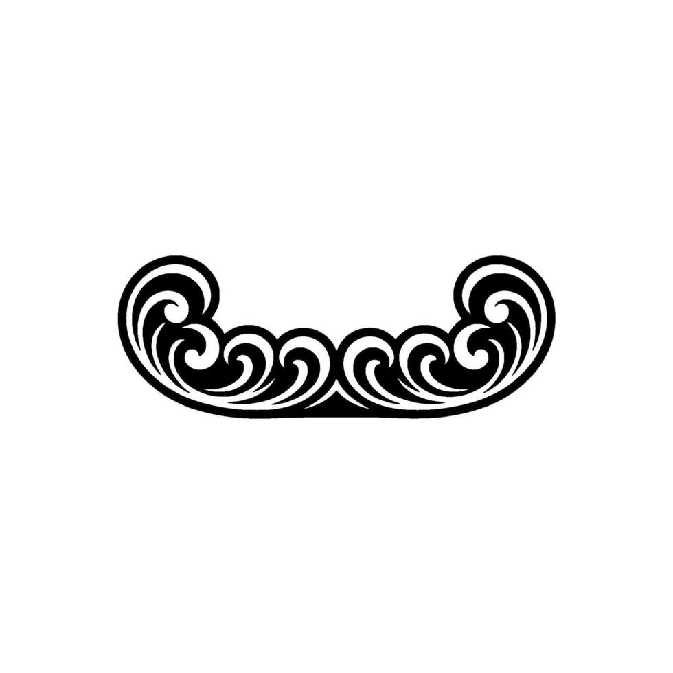 Elegant Swirl Element, Black and White, Decorative , Minimalist Style vector