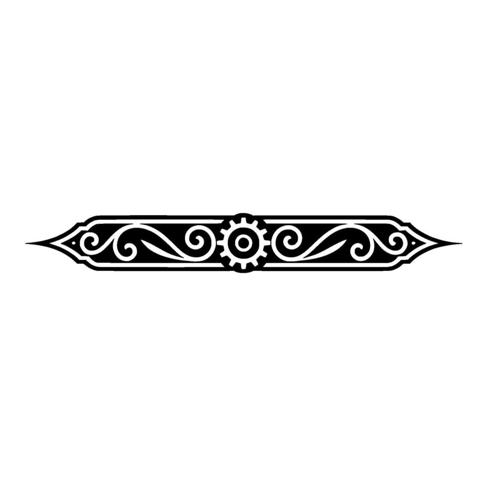 Elegant Steampunk Border with Gears and Swirls vector