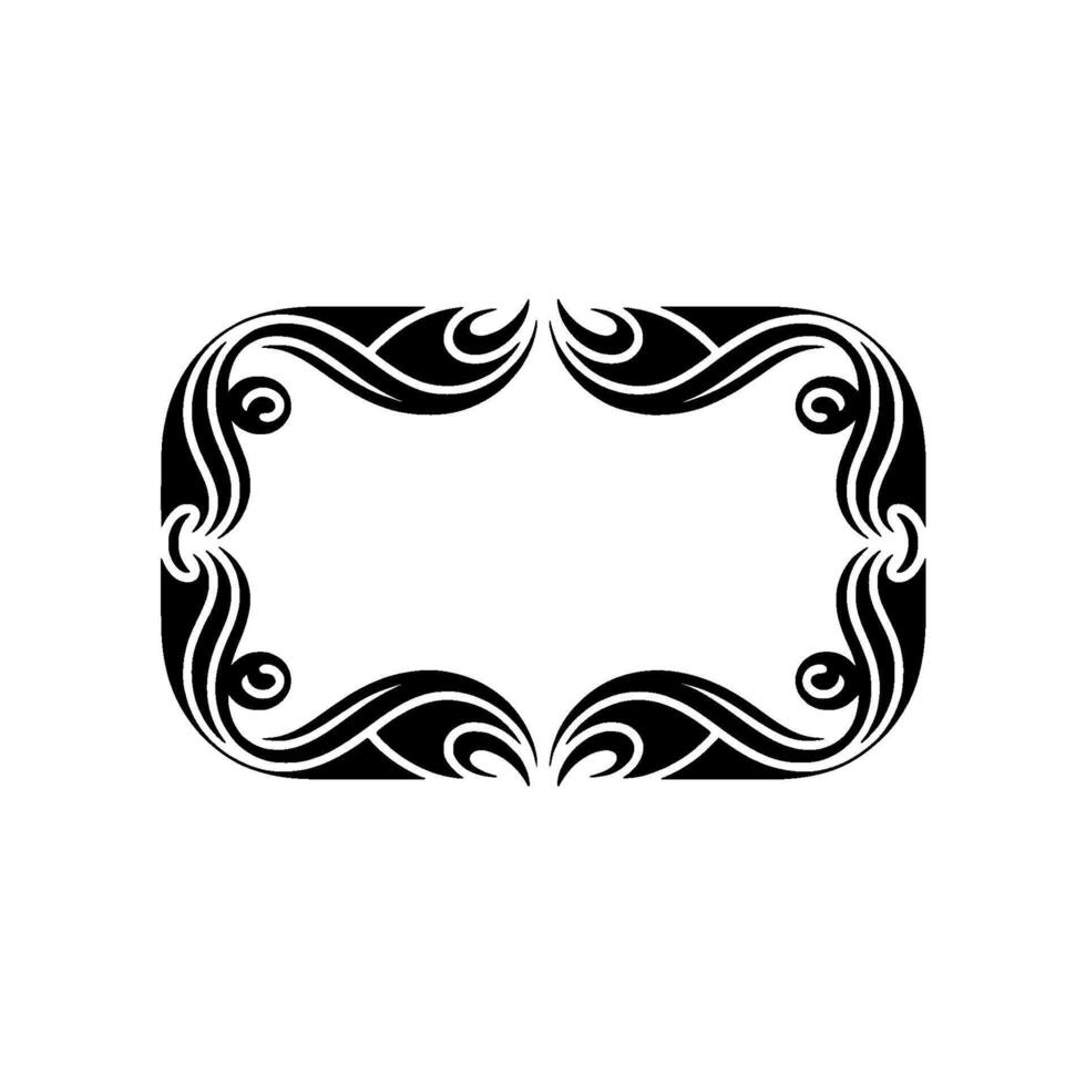 Art Nouveau Frame, Black and White Border, Decorative vector