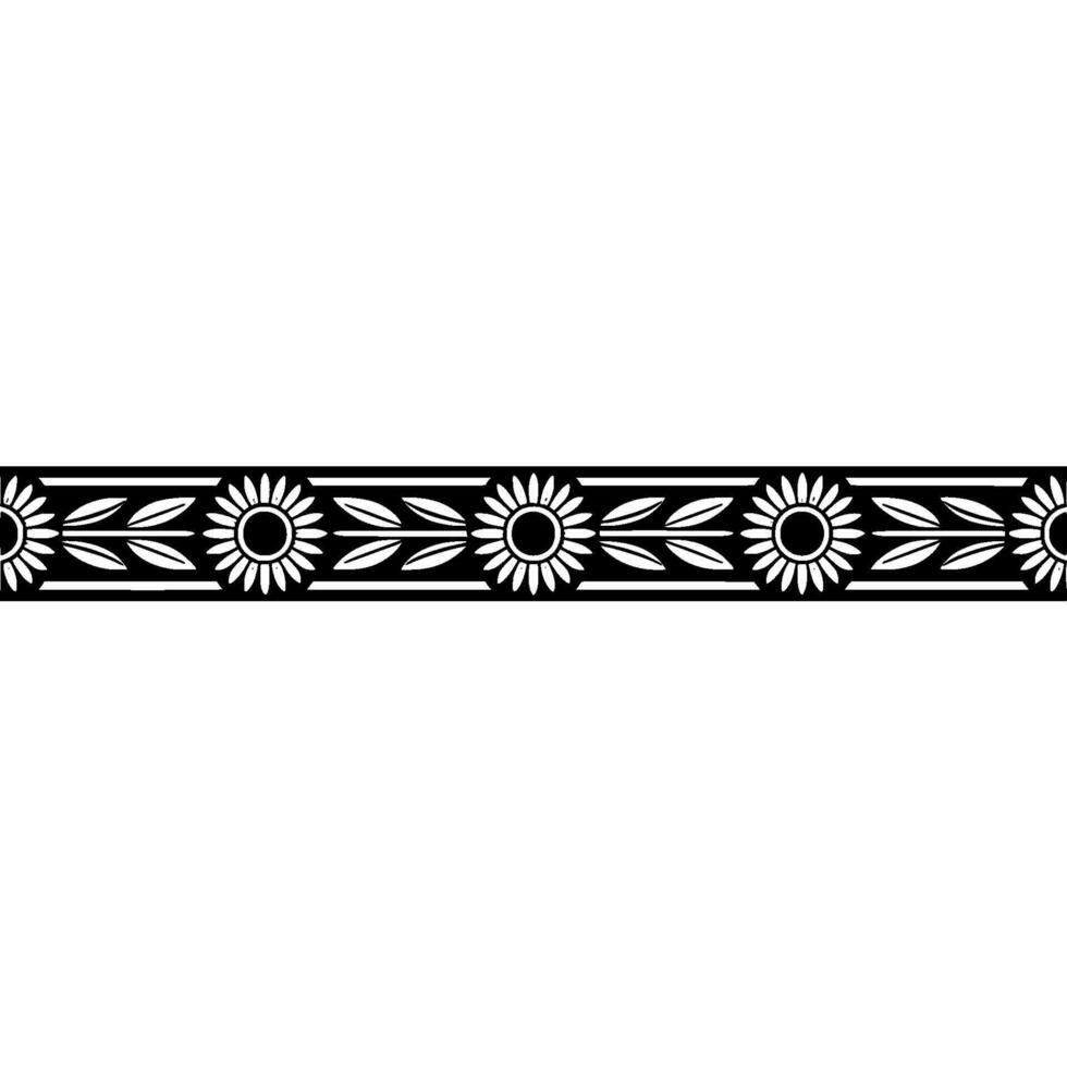 Elegant Sunflower Border on Gradiant Background vector
