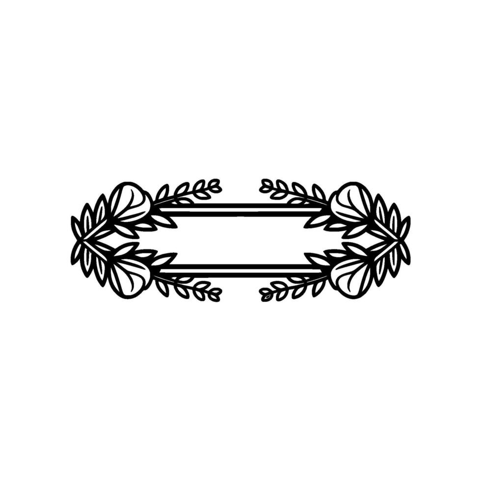 Floral Frame with a Blank Space, Elegant and Minimalist vector
