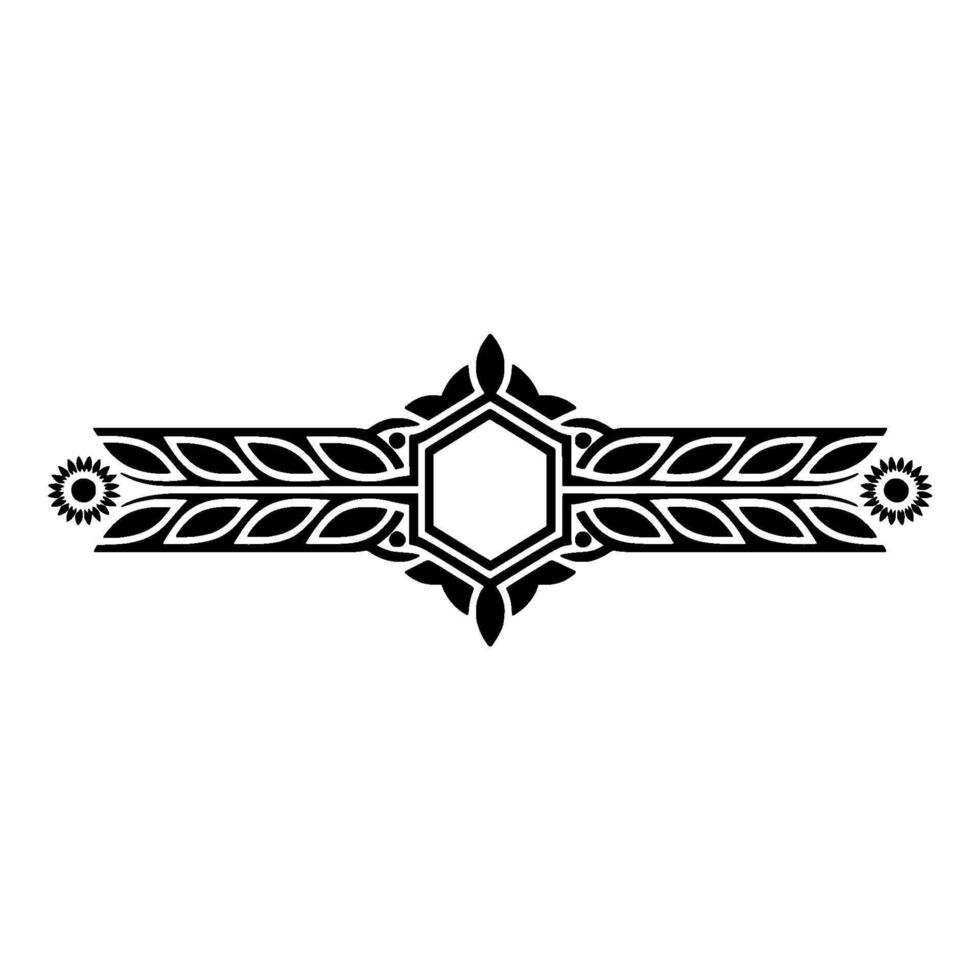 Elegant Ornamental Element, Black White, Border Frame vector