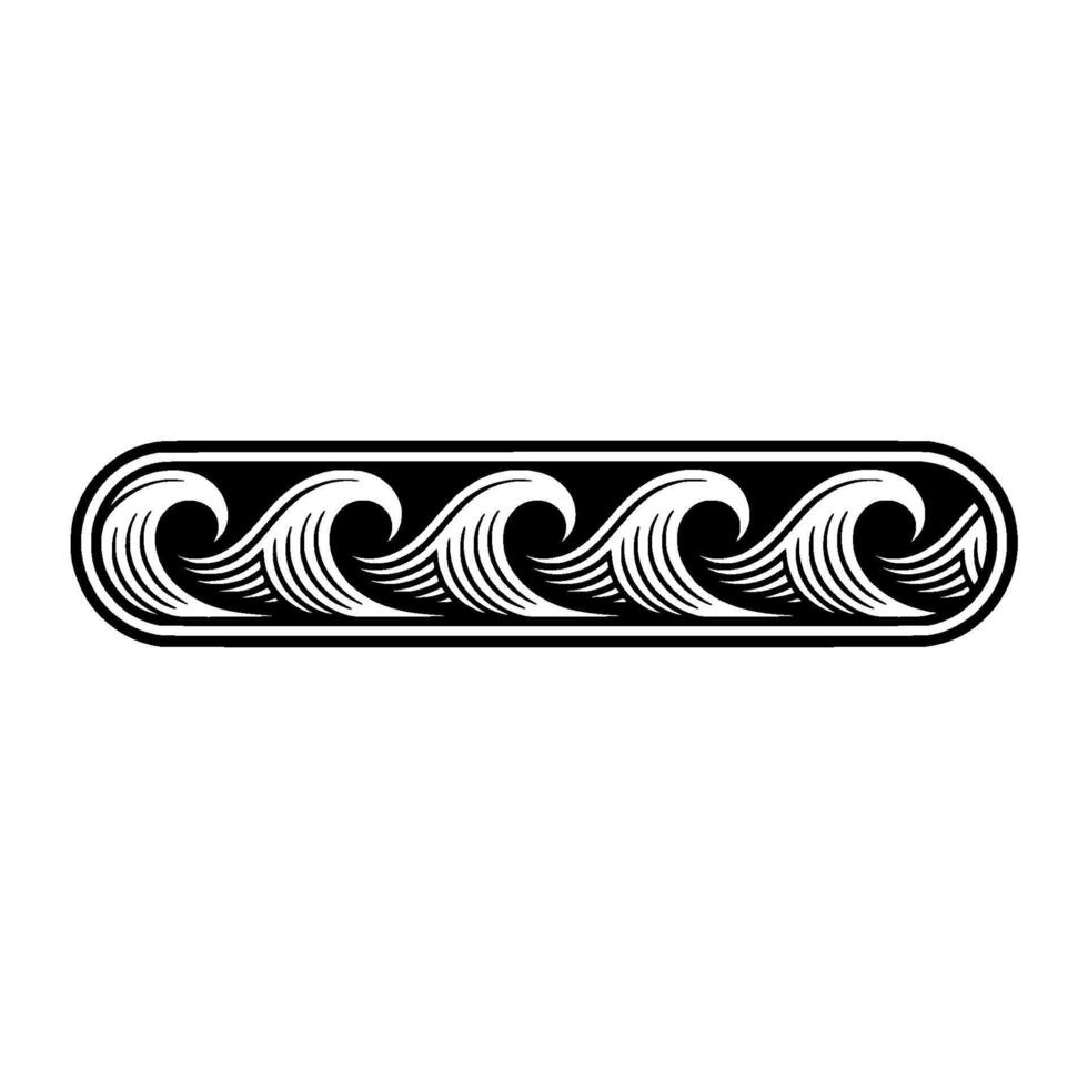 Elegant Wave Motif - Decorative Border vector