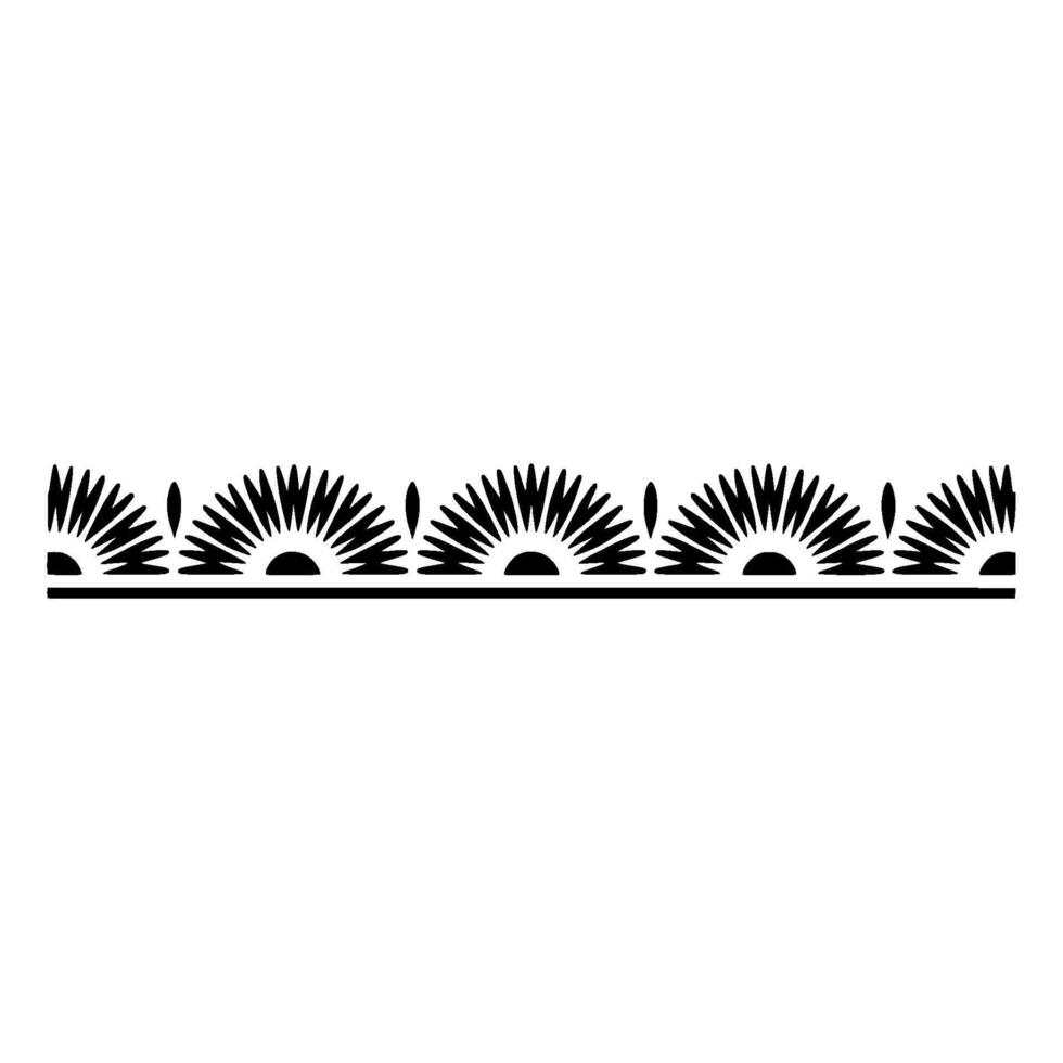 Geometric Sunburst Border , Black White vector