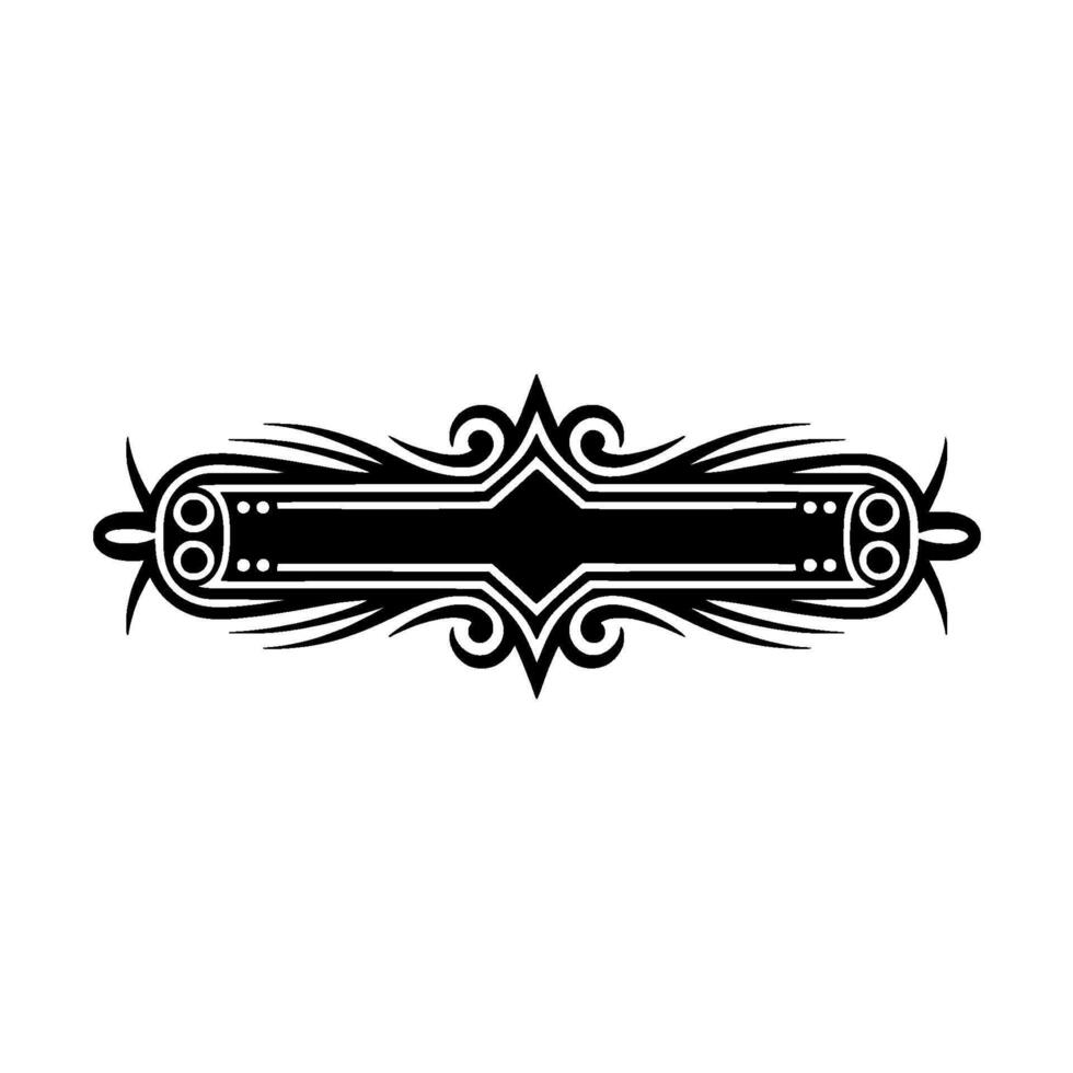Elegant Black Silver Ornament - Decorative Element vector