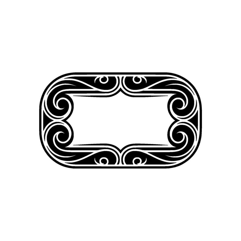 Art Deco Frame Elegant Swirls on a Neutral Background vector