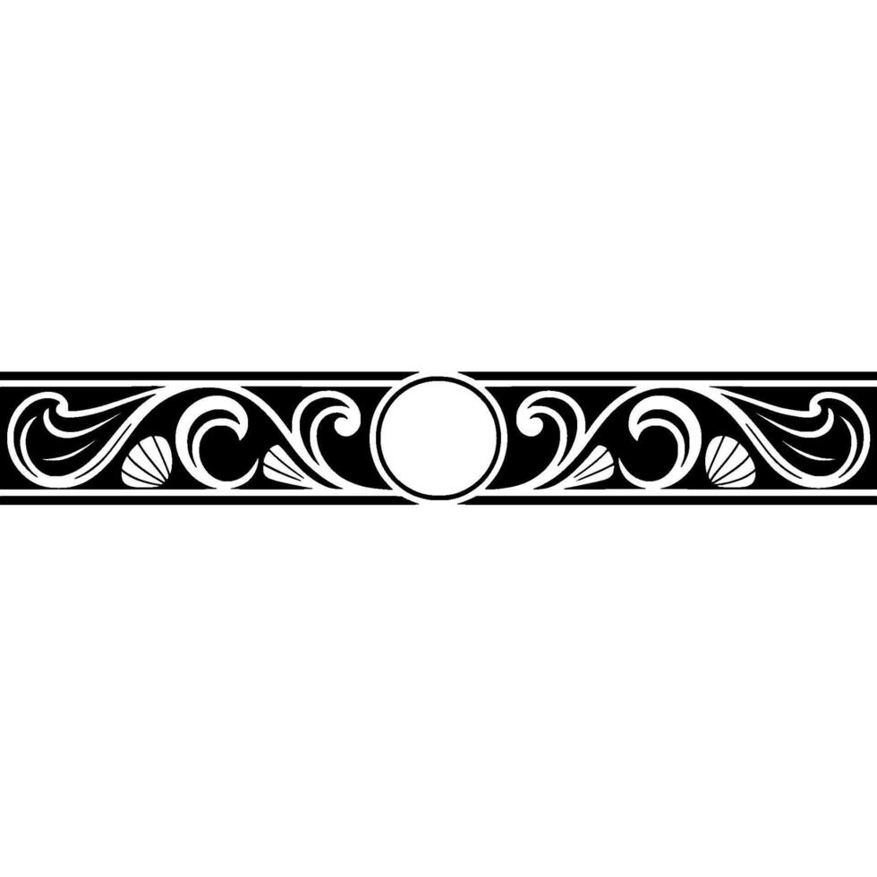 Art Nouveau Border , Black White vector