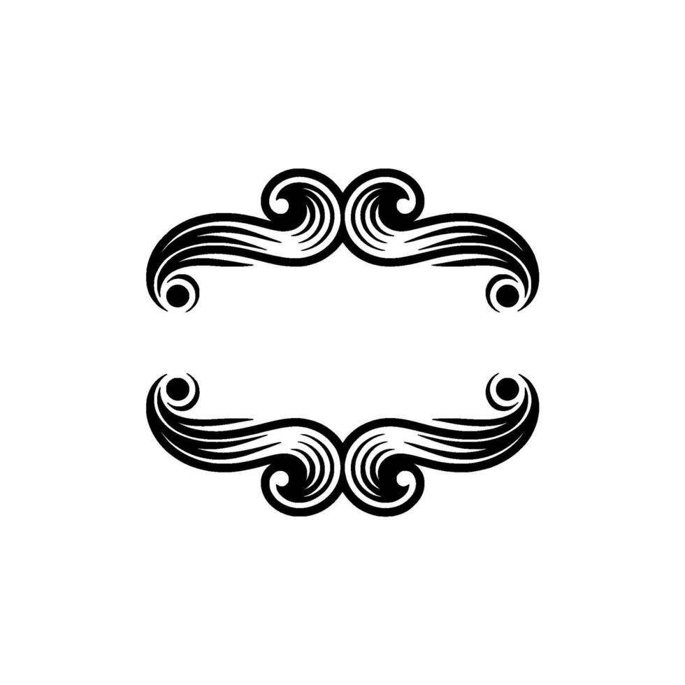 Elegant Black Ornamental Frame, on White Background vector