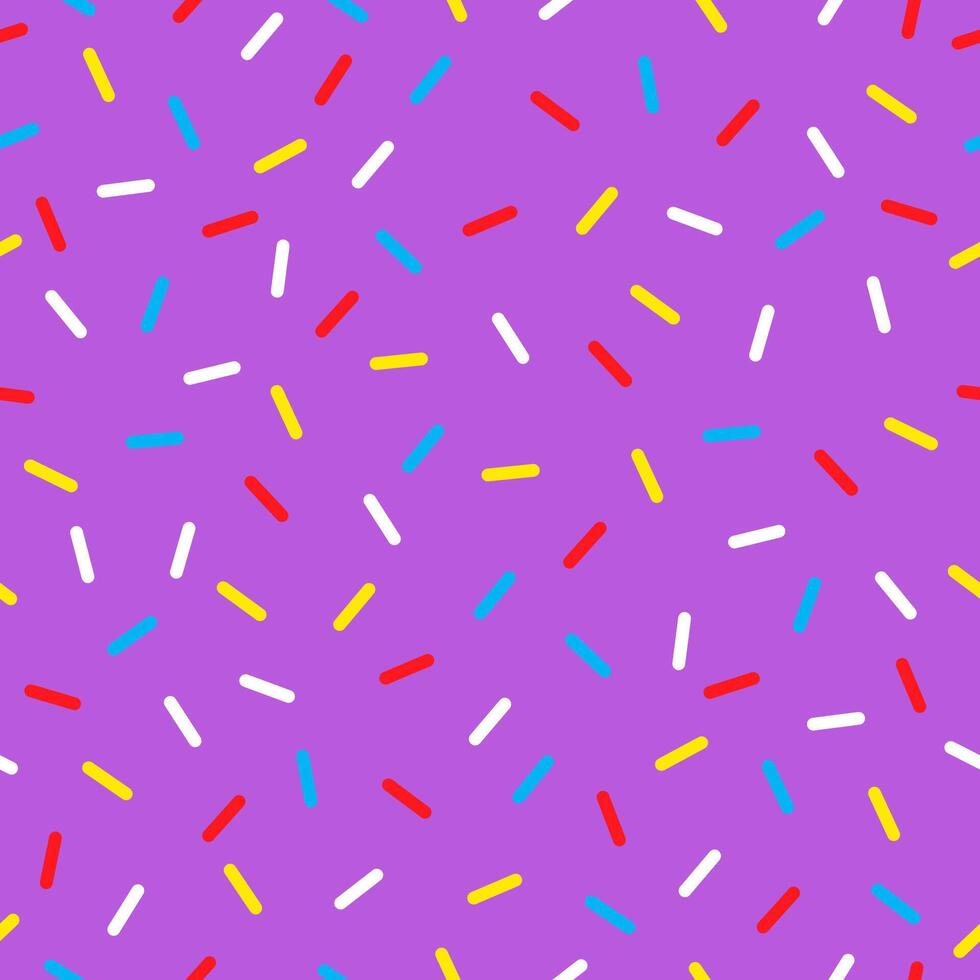 Donut sprinkles pattern background, sweet vector