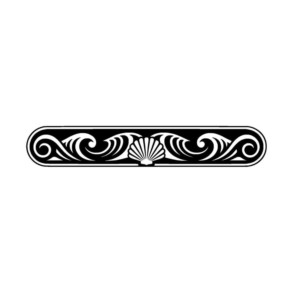 Elegant Decorative Seashell Border vector