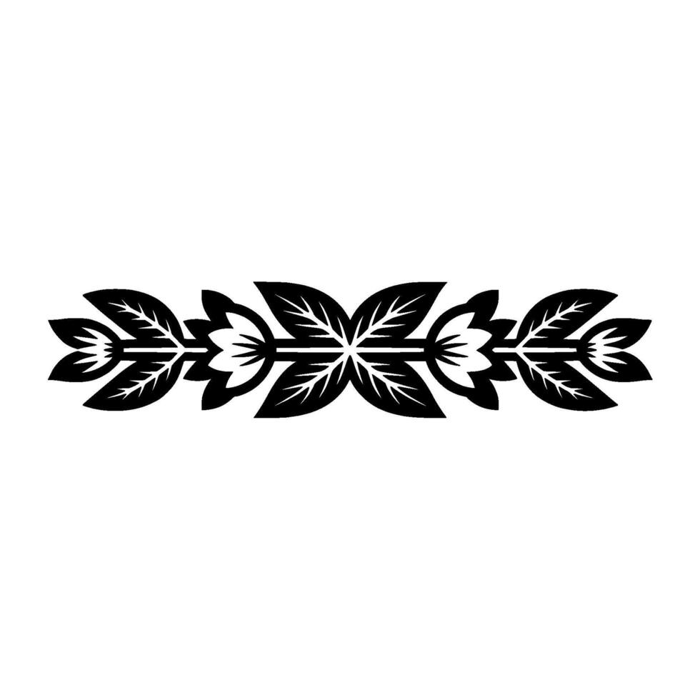 Elegant Black, Floral Border, Element vector