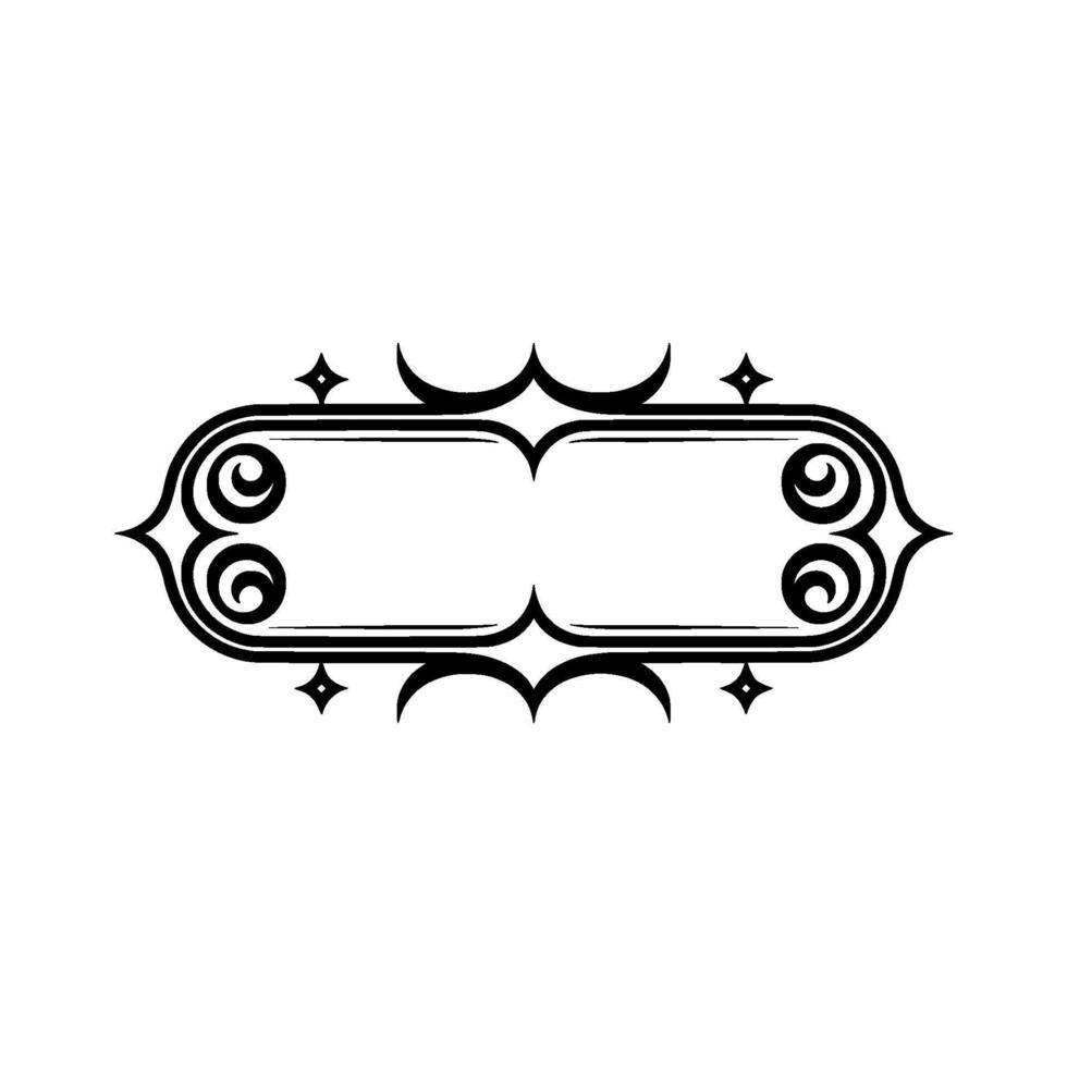 Elegant Black Frame Element on White Background vector