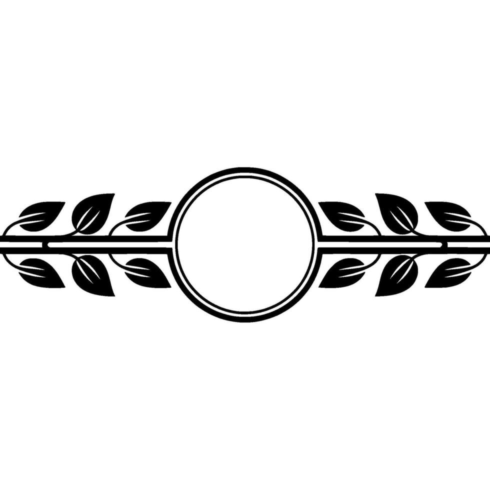 Minimalist Botanical Frame with Circular Center vector
