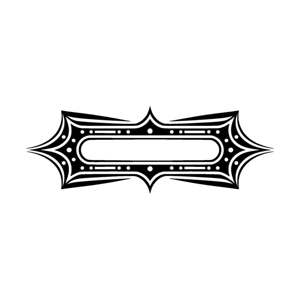 Black and White Decorative Ornament, Minimalist , Illustration vector