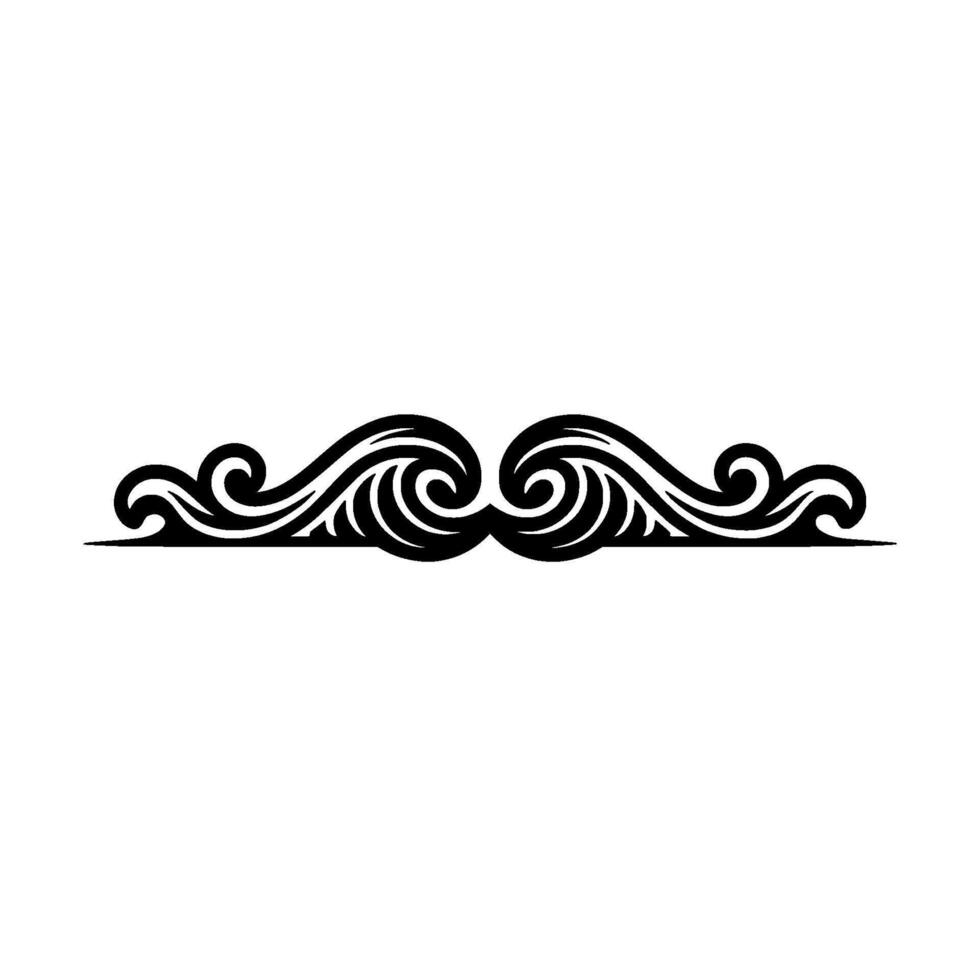 Abstract Wave Border Decorative Ornament vector