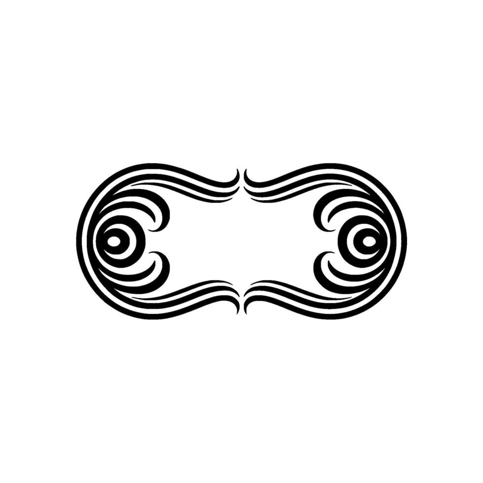 Elegant Black Swirl Frame, Minimalist Element vector