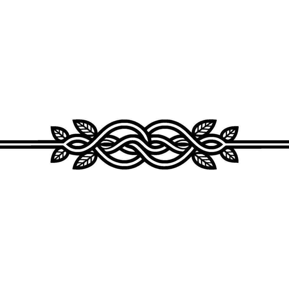 Elegant Botanical Border, Minimalist Black White vector