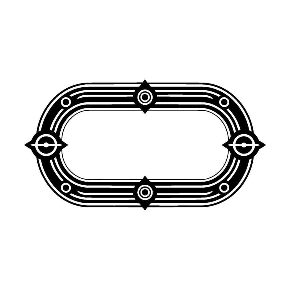 Modern Geometric Frame, Black White, Minimalist vector
