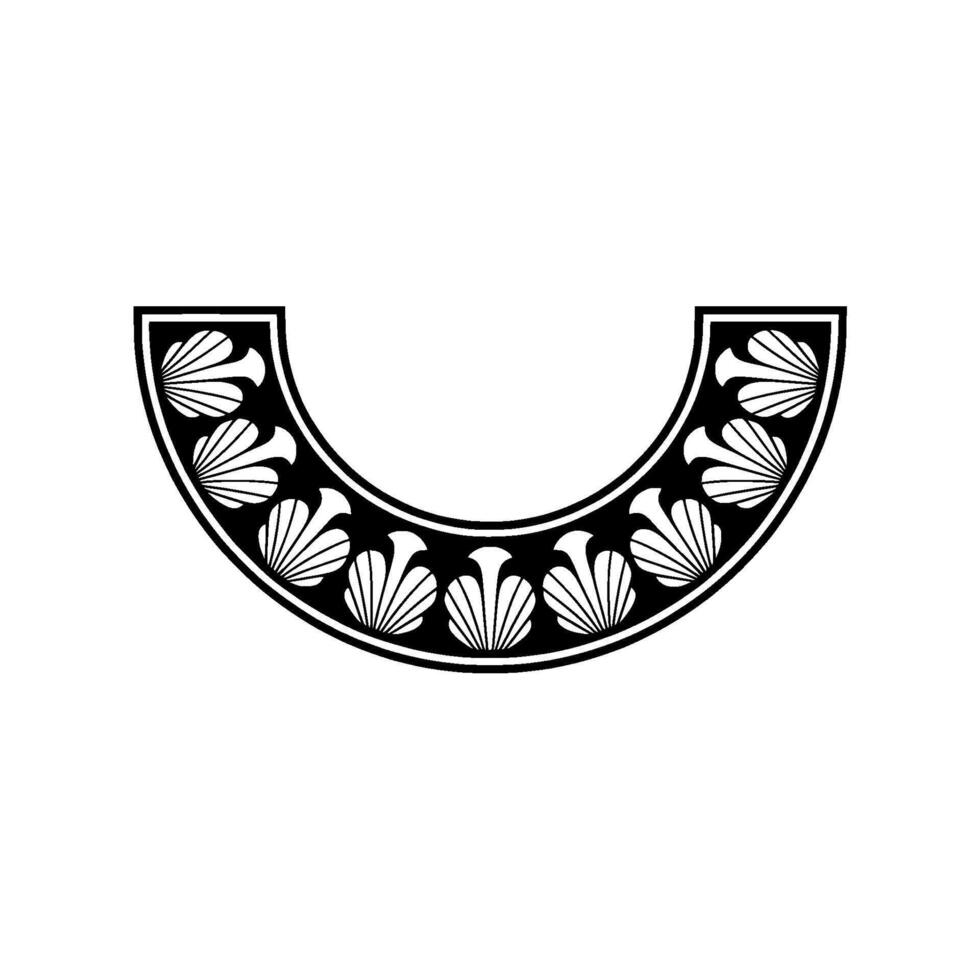 Elegant Black White Decorative Border, vector