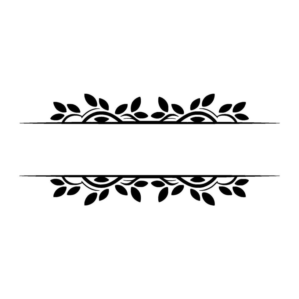 Elegant Leafy Frame - Minimalist Botanical for Text Placement vector