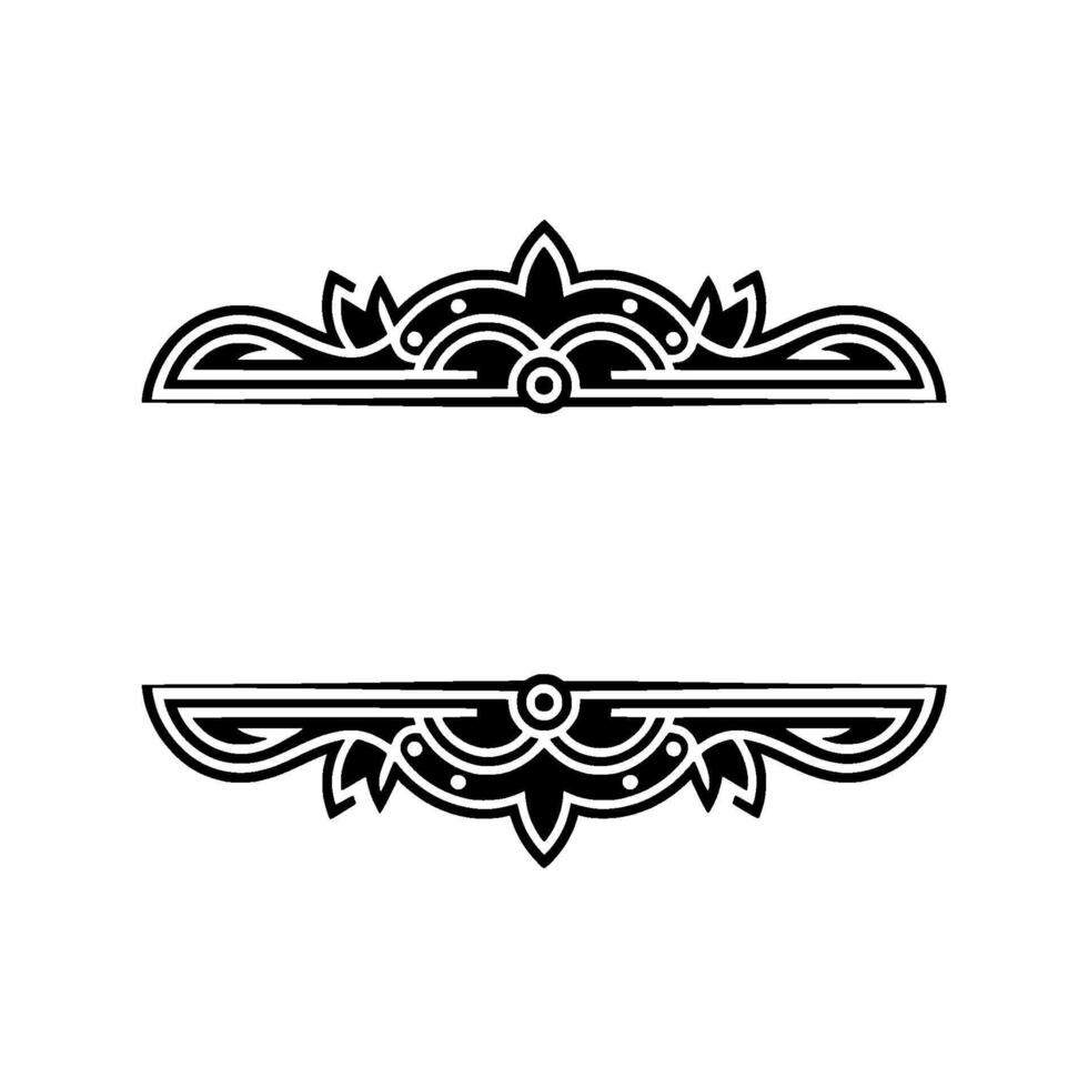 Decorative Art Deco Frame, Black White, Elegant Element vector