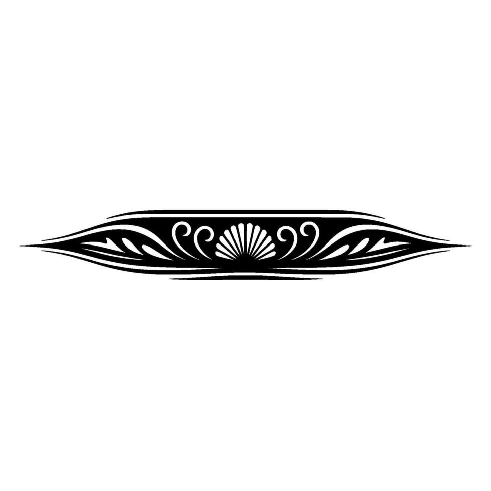 Elegant- Black Ornamental Element on White Background vector