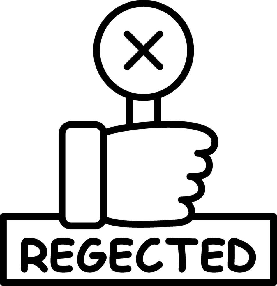 Rejected Creative Best Icon vector