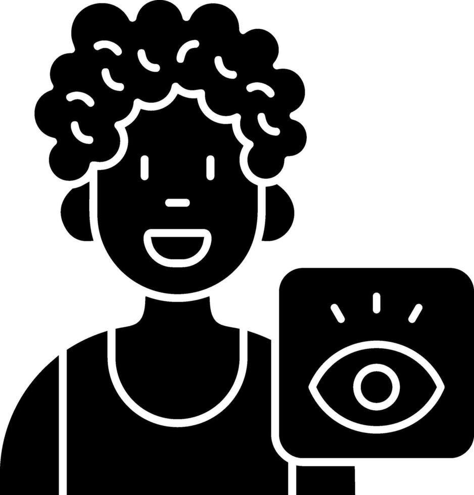 View Black Bold Solid Icon vector