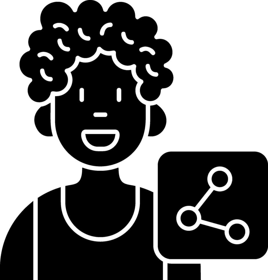 Share Black Bold Solid Icon vector