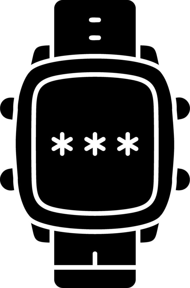 Pin Code Security Lock on Smart Watch vector