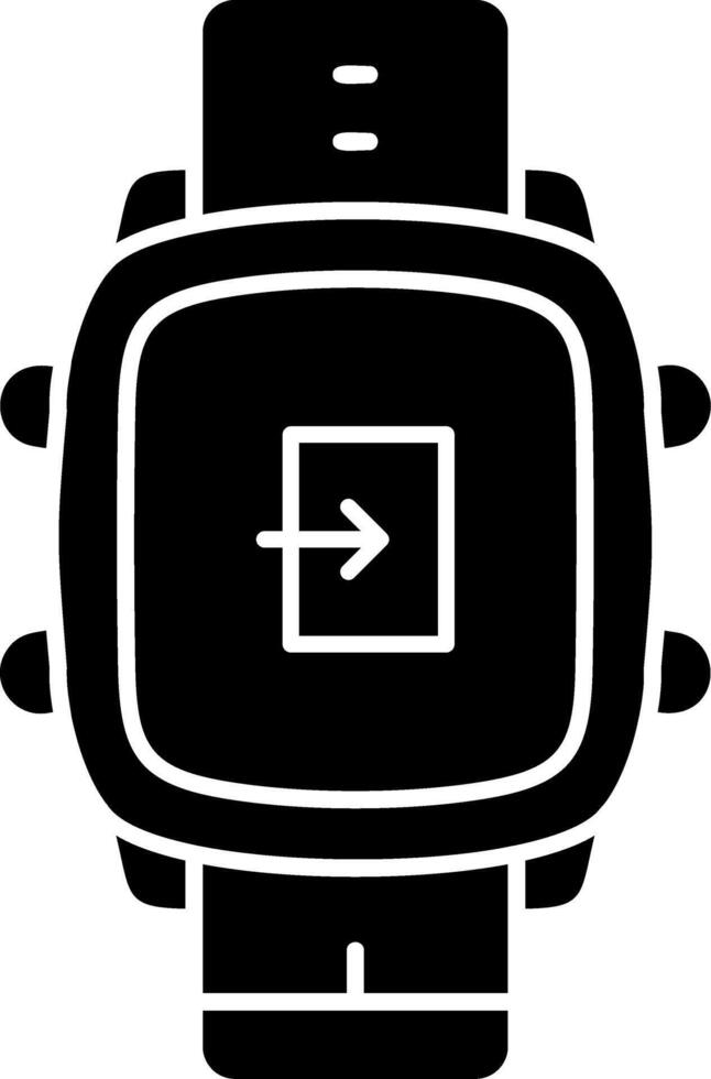 Smart Watch Exit App Button vector