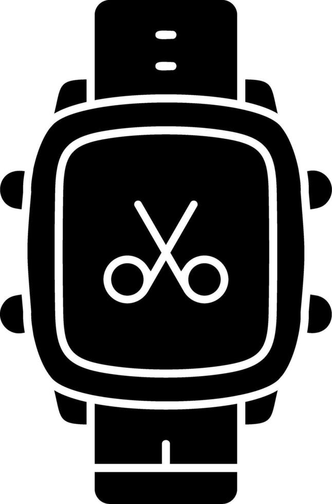Smart Watch Scissor Crop Tool vector