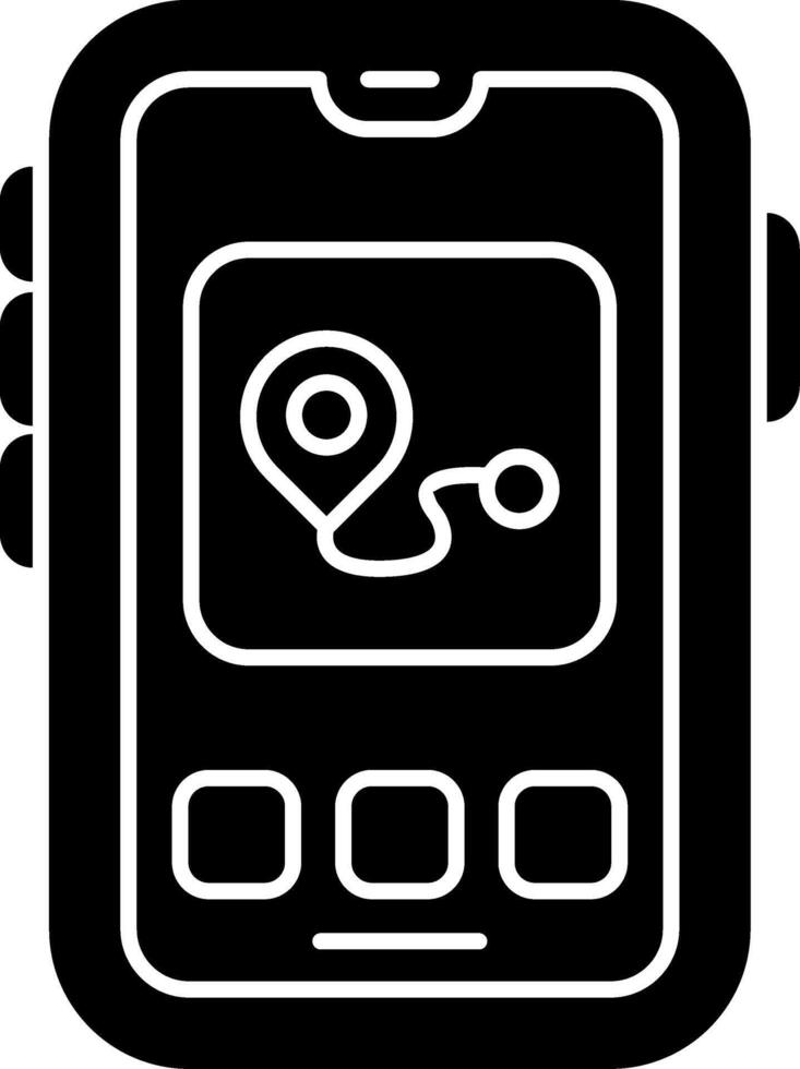Travel Rout Map Icon vector