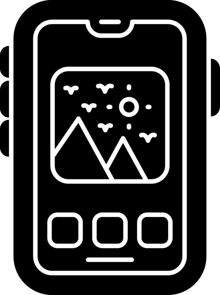 Mobile Gallery Photos Icon vector