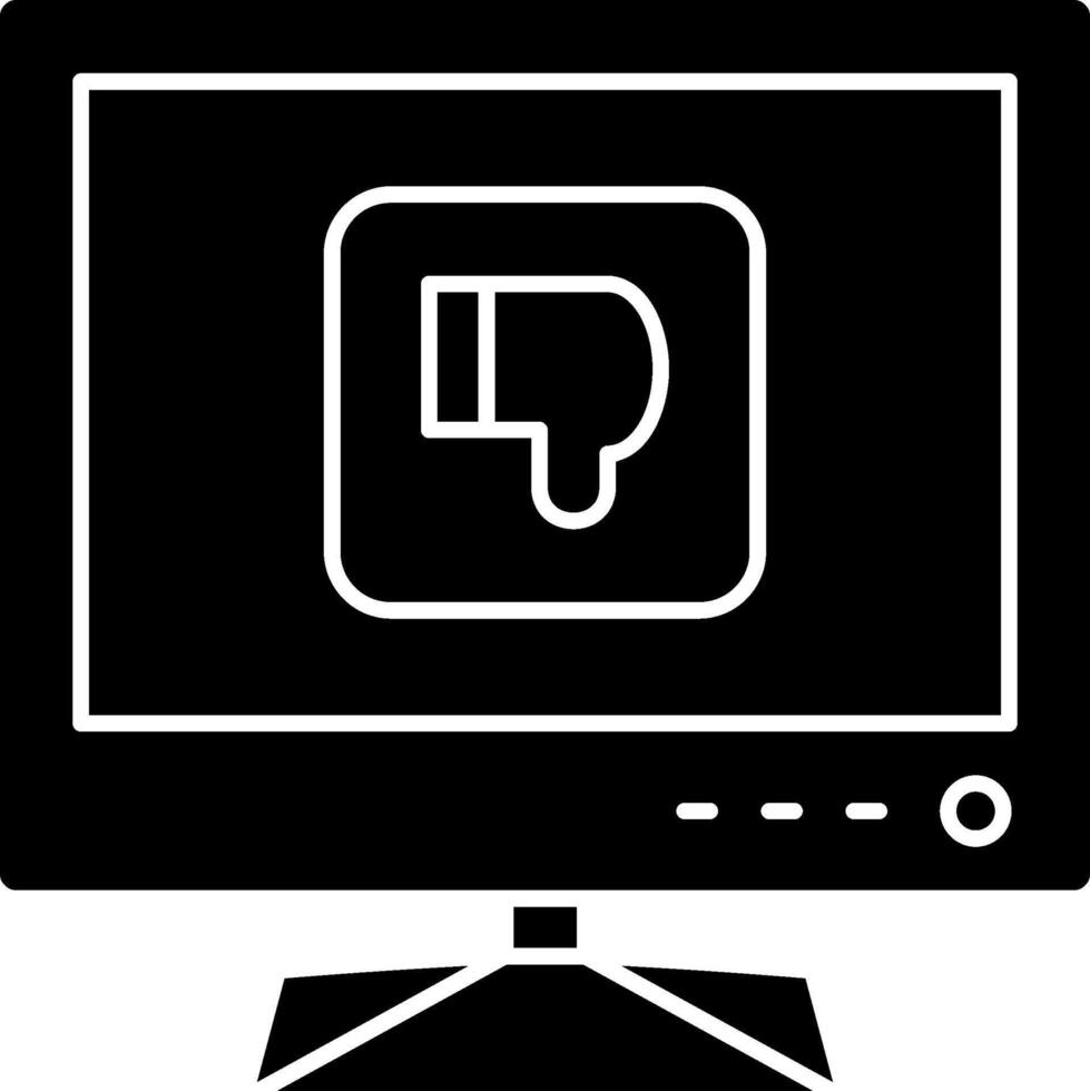 Smart TV Dislike Feedback Icon vector