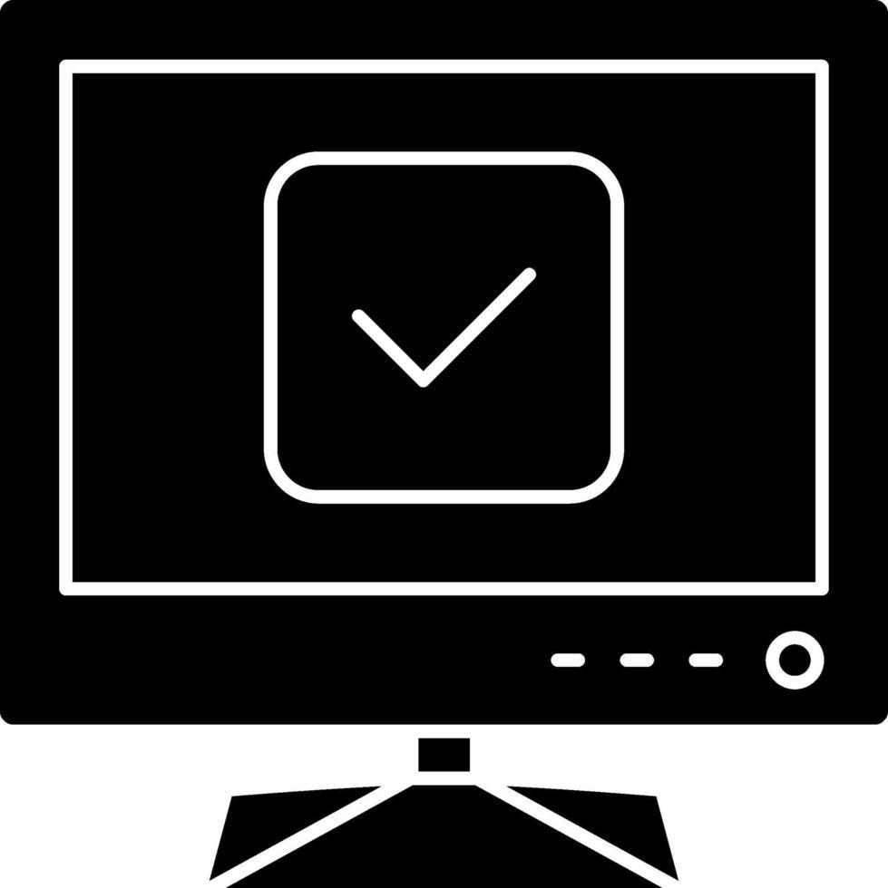 Smart TV Tick Mark Confirmation vector