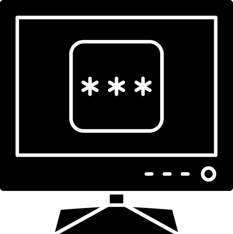 Pin Code Lock for Smart Television vector