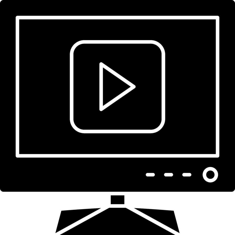 Smart TV Play Button Control vector