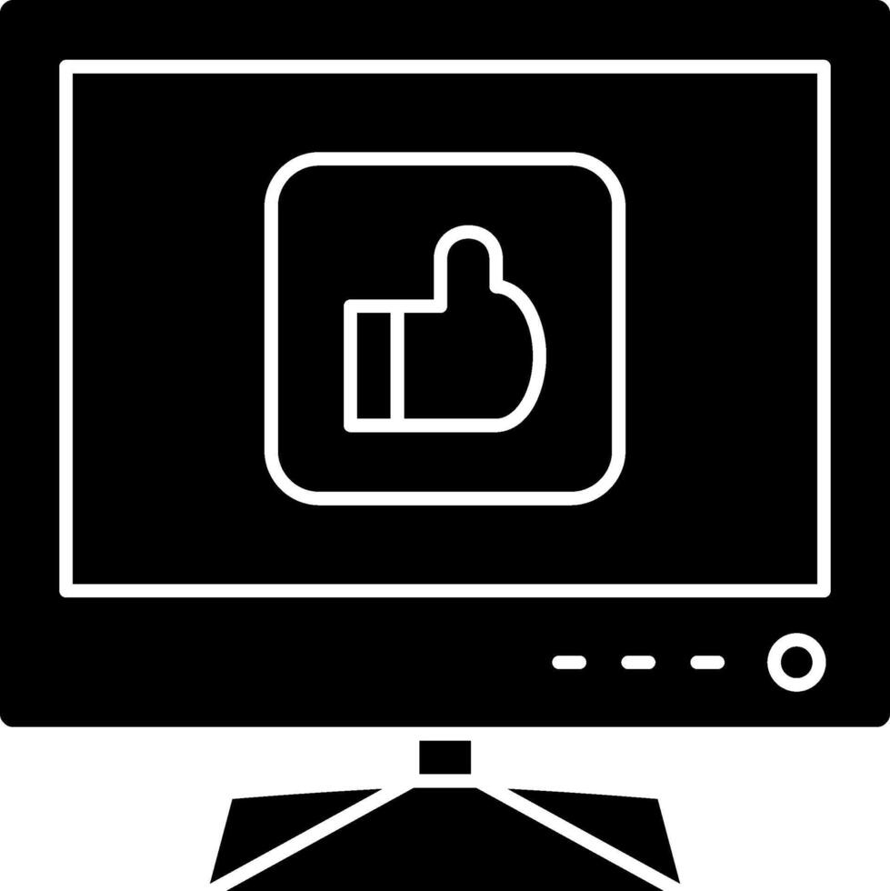 Like Feature on Smart Television vector