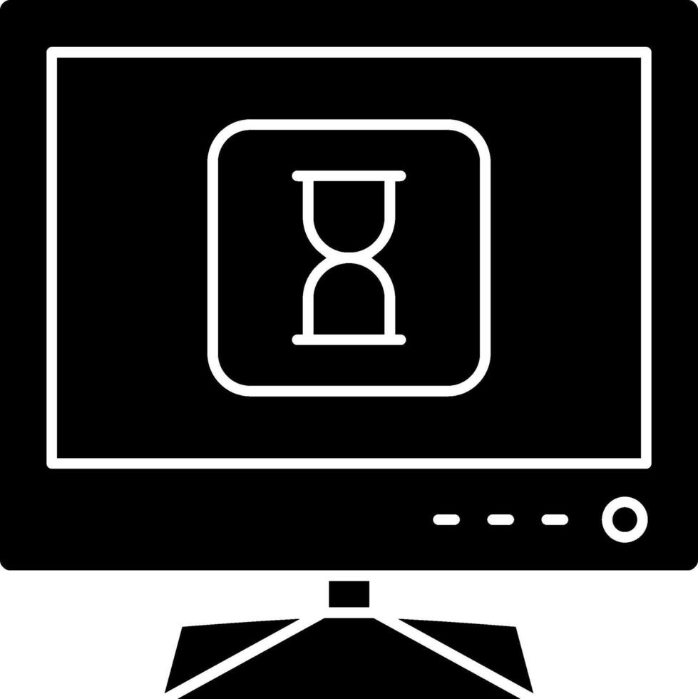 Hourglass Loading Screen on Smart TV vector