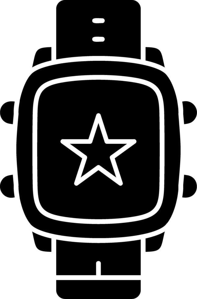 Favorite Star Feature on Smart Watch vector