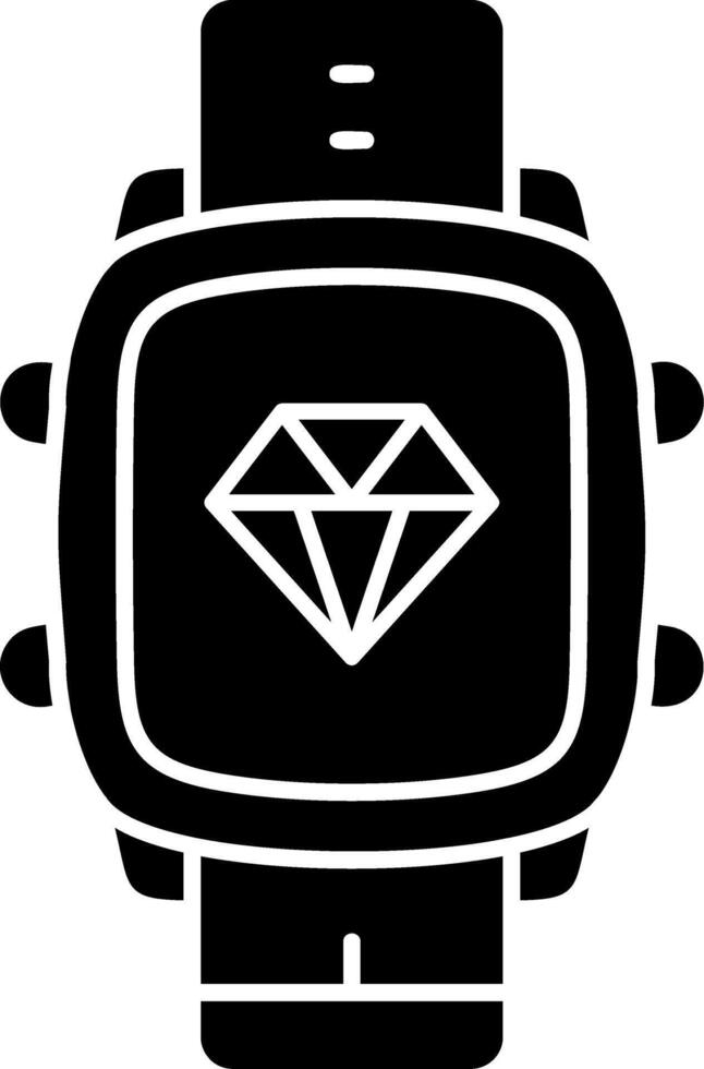 Smart Watch Diamond Achievement Badge vector