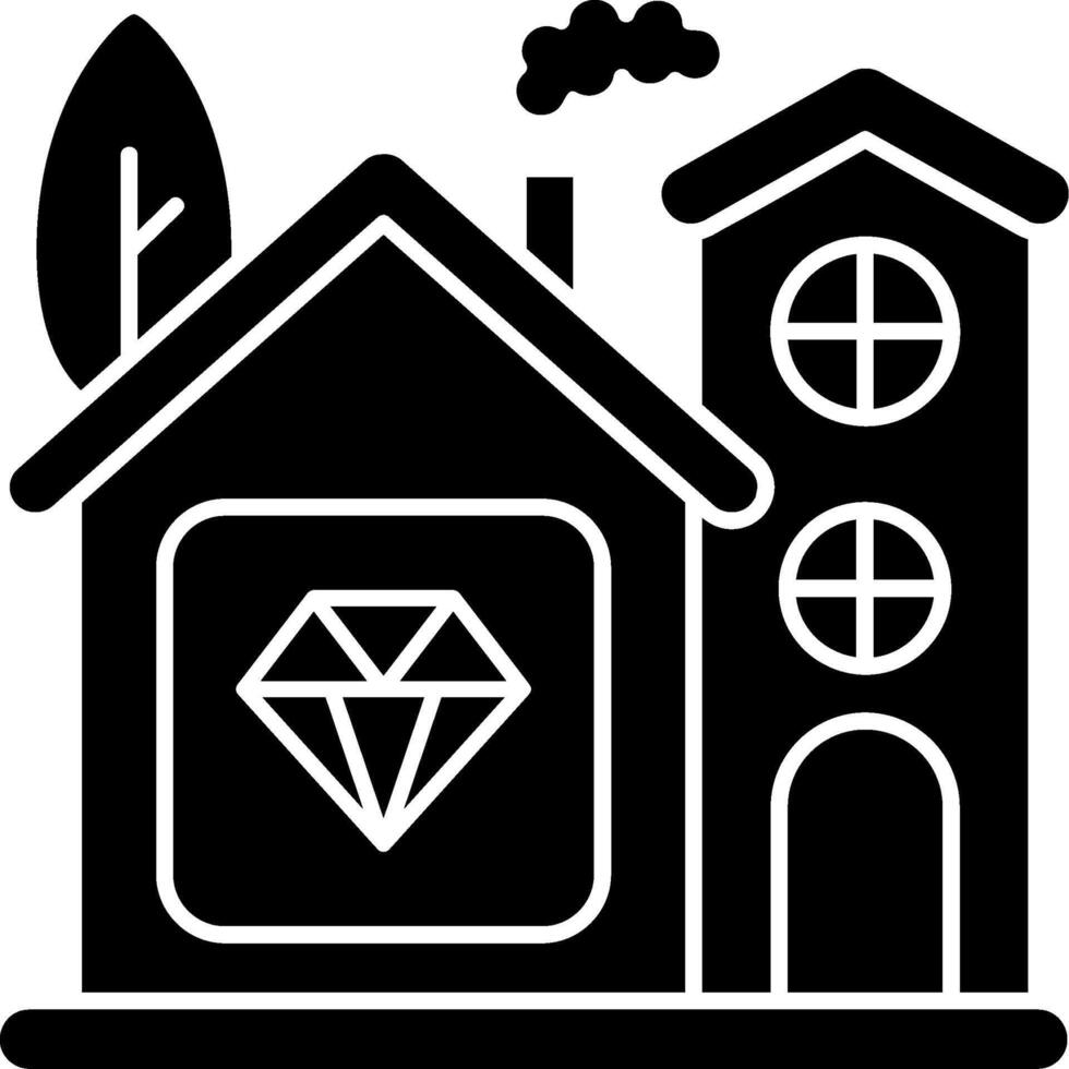 Smart Home Diamond Security Symbol vector