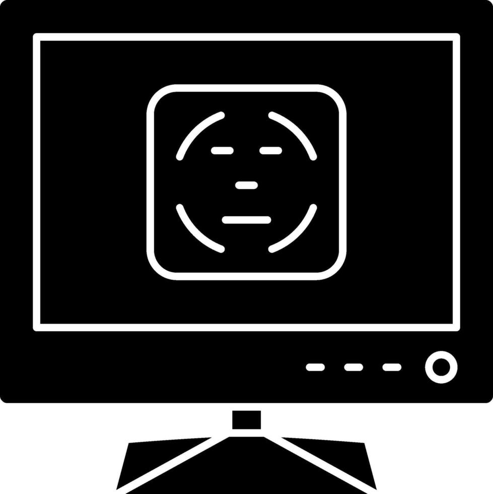 Face ID Login on Smart Television vector
