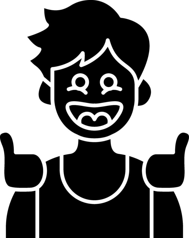 Sportive Young Boy in Action solid vector