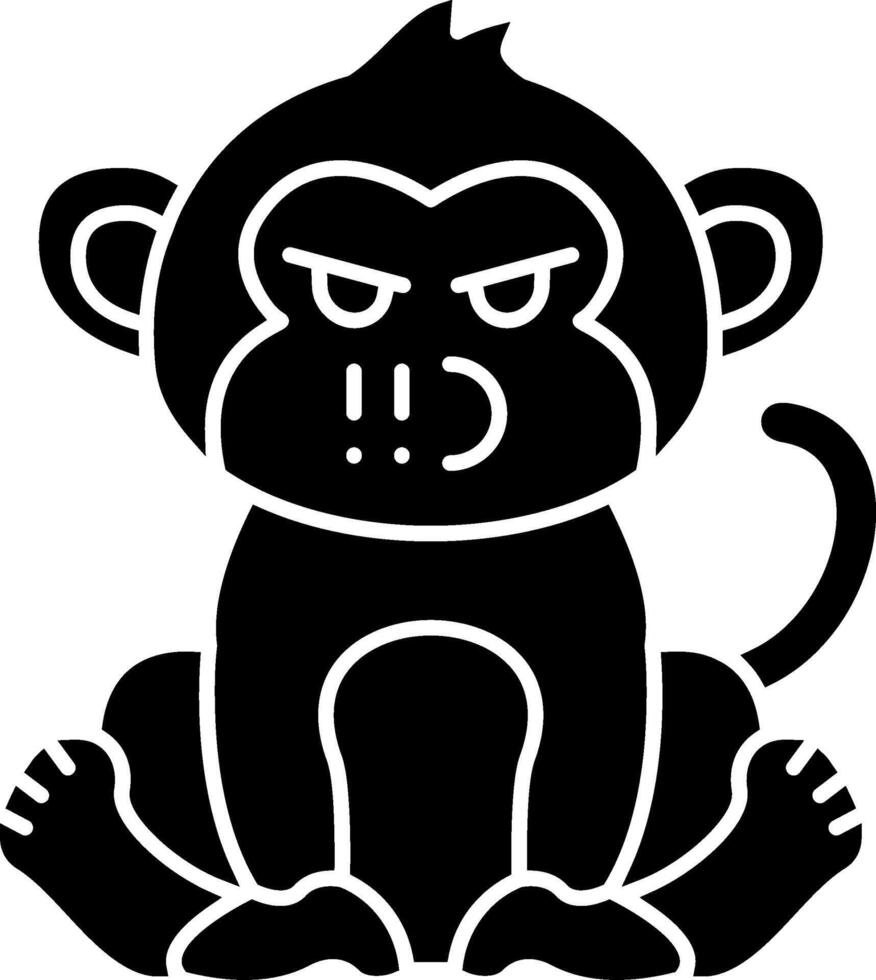 Monkey Under Pressure Solid vector