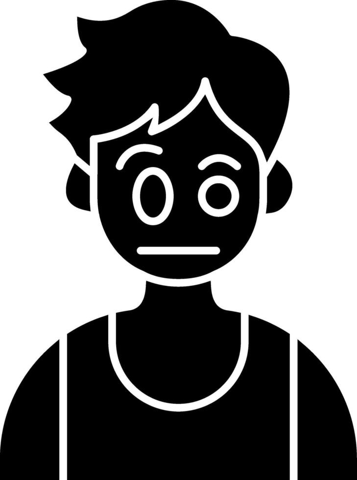 Suspicious Glance from Boy solid vector