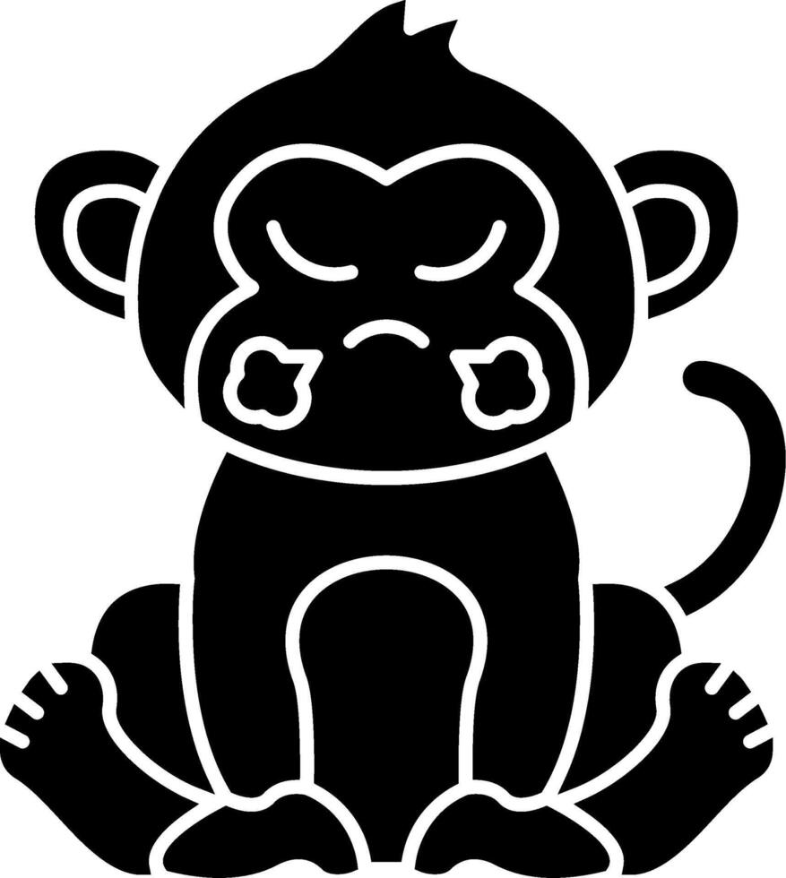 Steaming Mad Monkey Solid vector