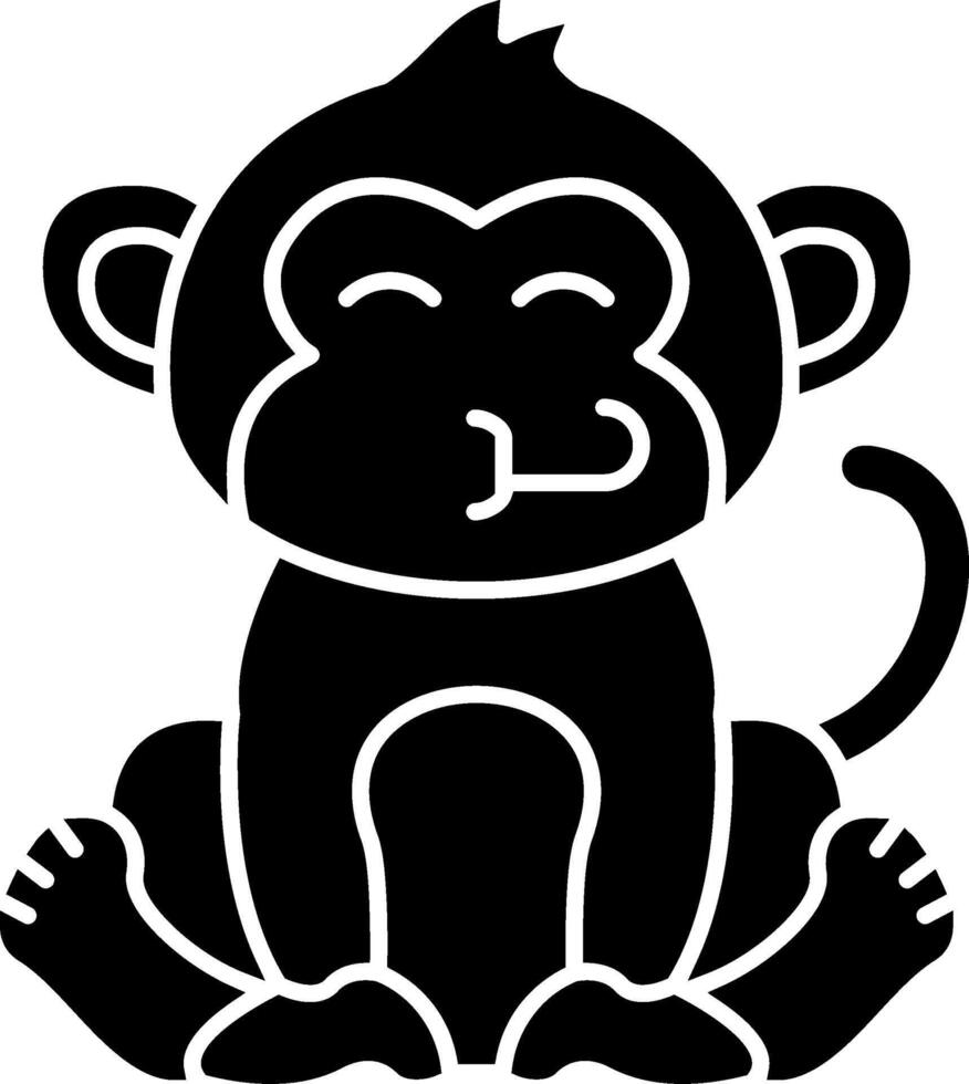 Congratulation Monkey Pose Solid vector