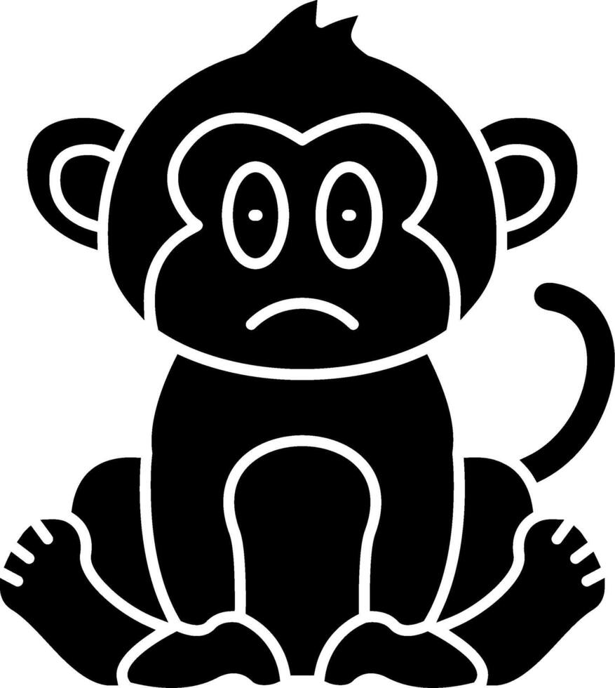 Flushed Monkey Cheeks Solid vector